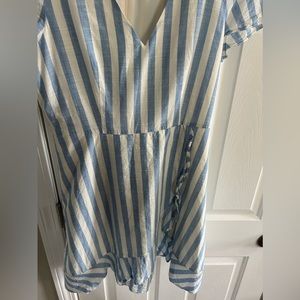 J. Crew blue striped sun dress
